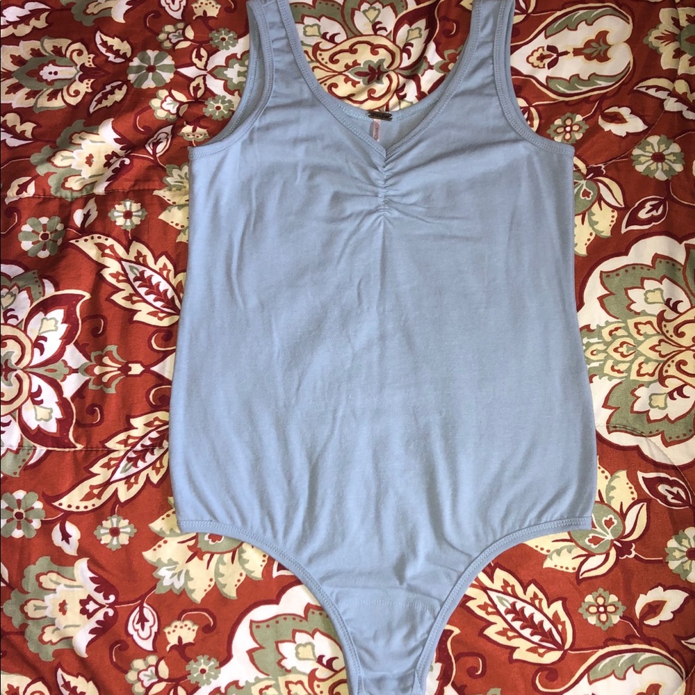 Blue bodysuit